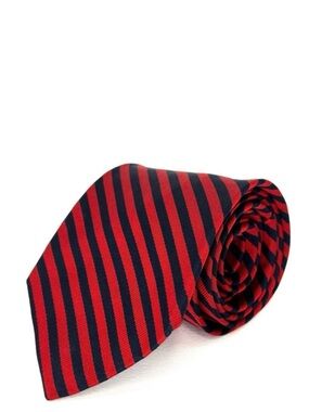 Brooks Bothers Silk Necktie Red & Blue Diagonal Stripes Men’s Tie